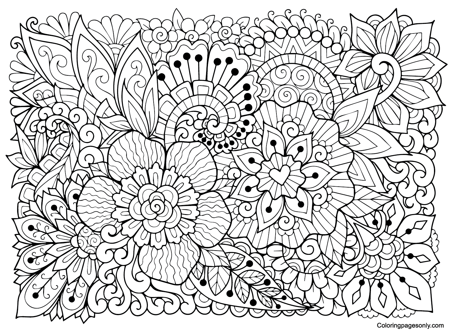Mindfulness Pictures Coloring Page