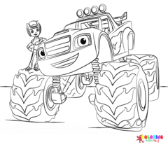 Taz Monster Truck coloring page