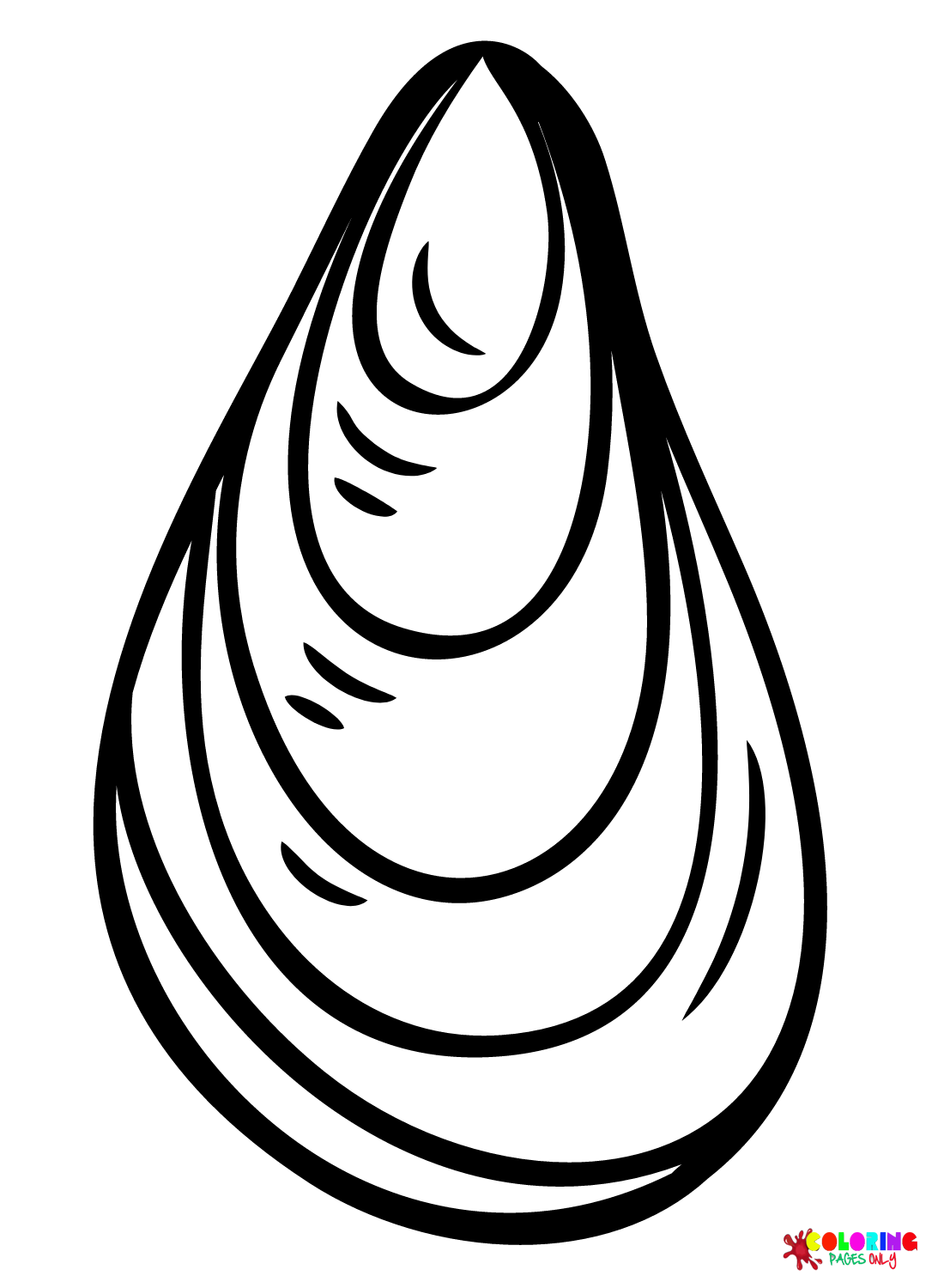 Mussels Free Coloring Page