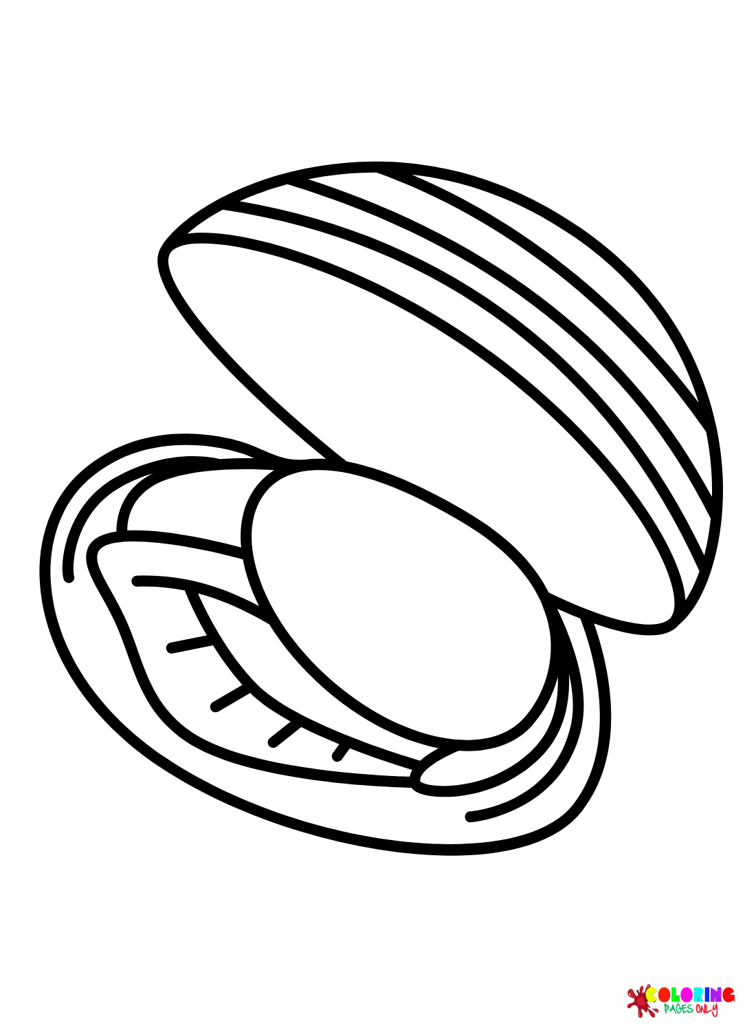 Mussels Seafood Coloring Page