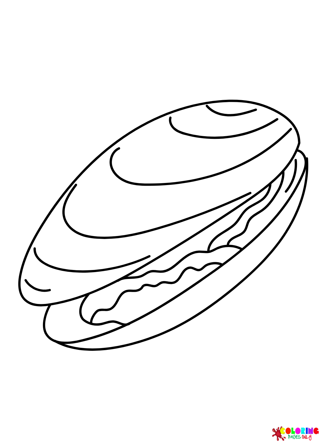 Mussels color Sheets Coloring Page
