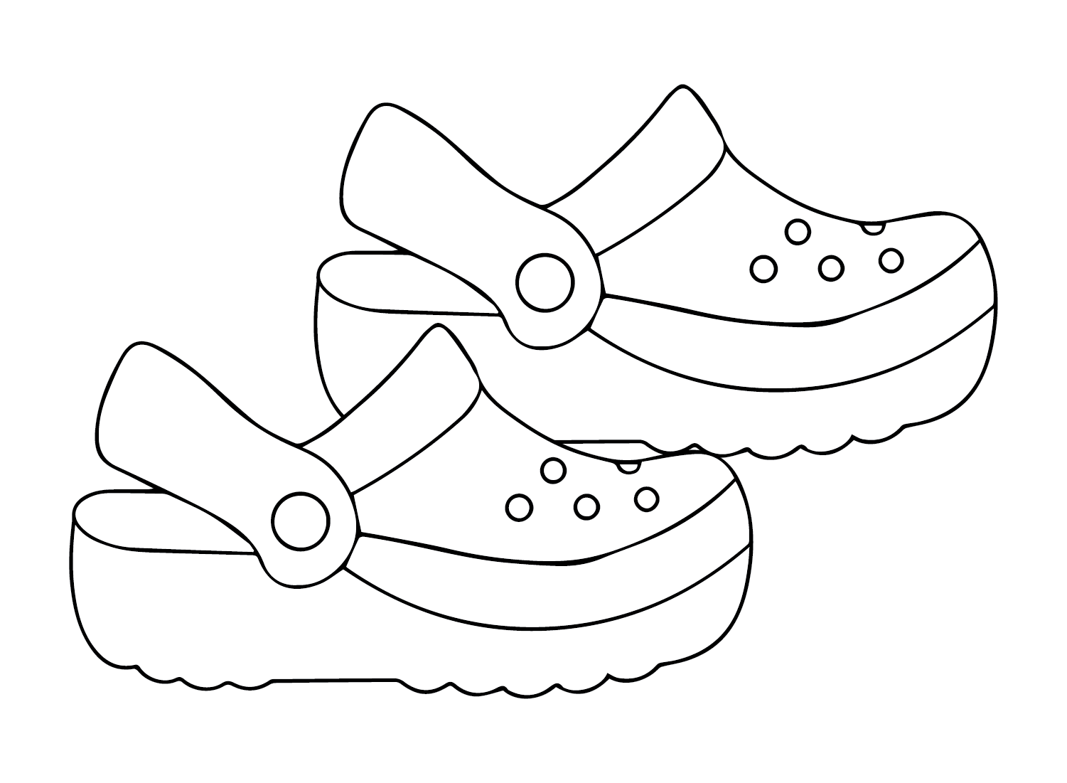 New Crocs Coloring Page