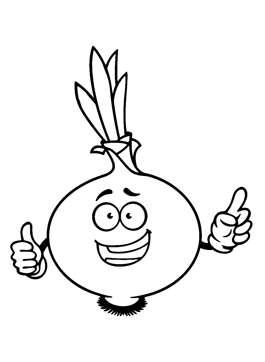 Onion for Kids Coloring Page