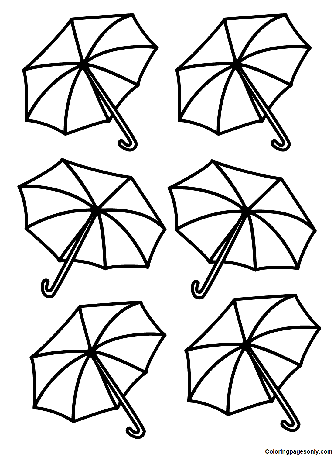 Offene Regenschirme von Umbrella
