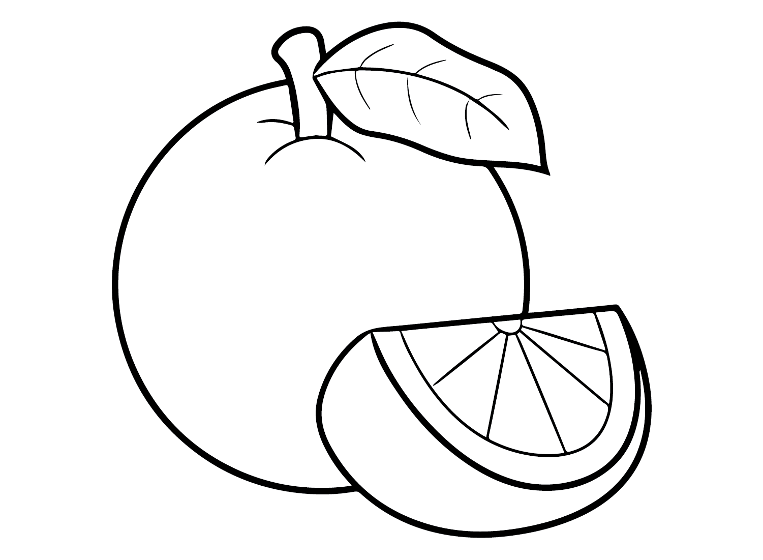 Oranges Images Coloring Page - Free Printable Coloring Pages