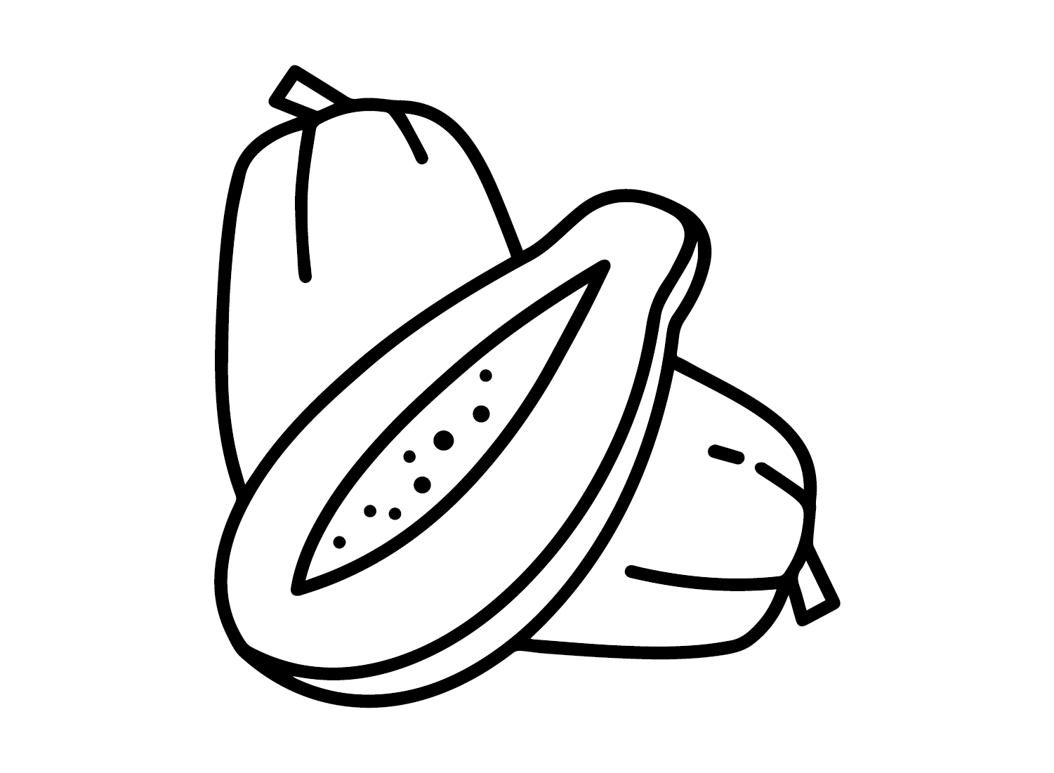 Papaya Pictures Coloring Page
