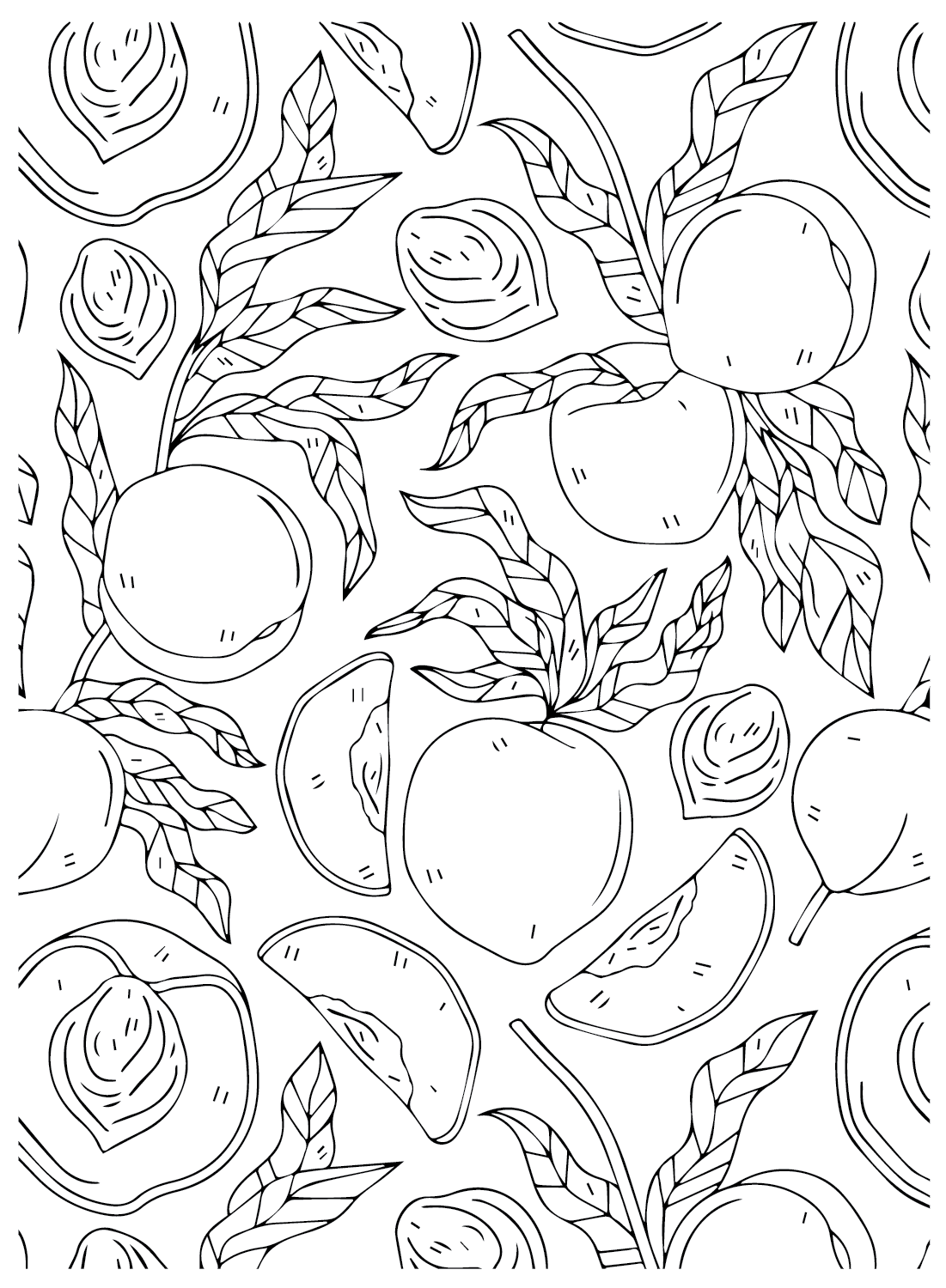 Pfirsiche Hintergrund aus Pfirsichen