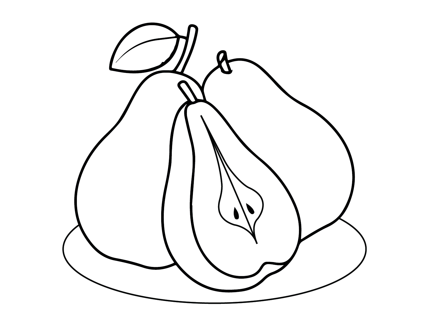 Peras dibujadas a partir de peras