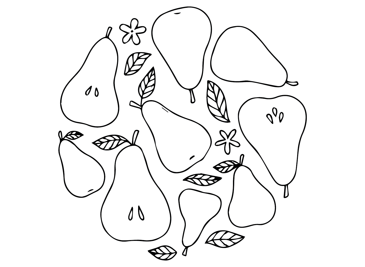 Patrón de peras de peras