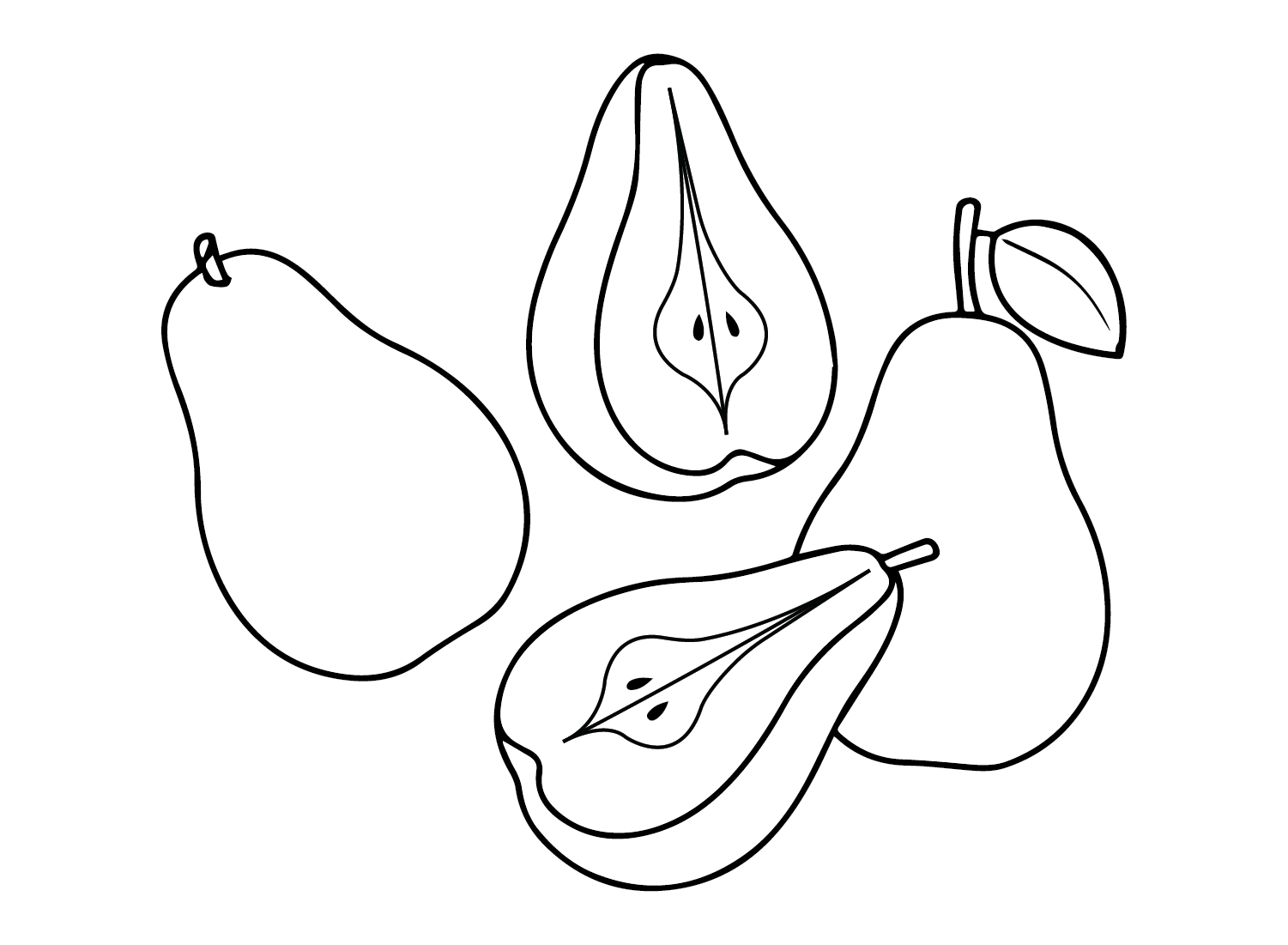 Hojas de color peras de Pears