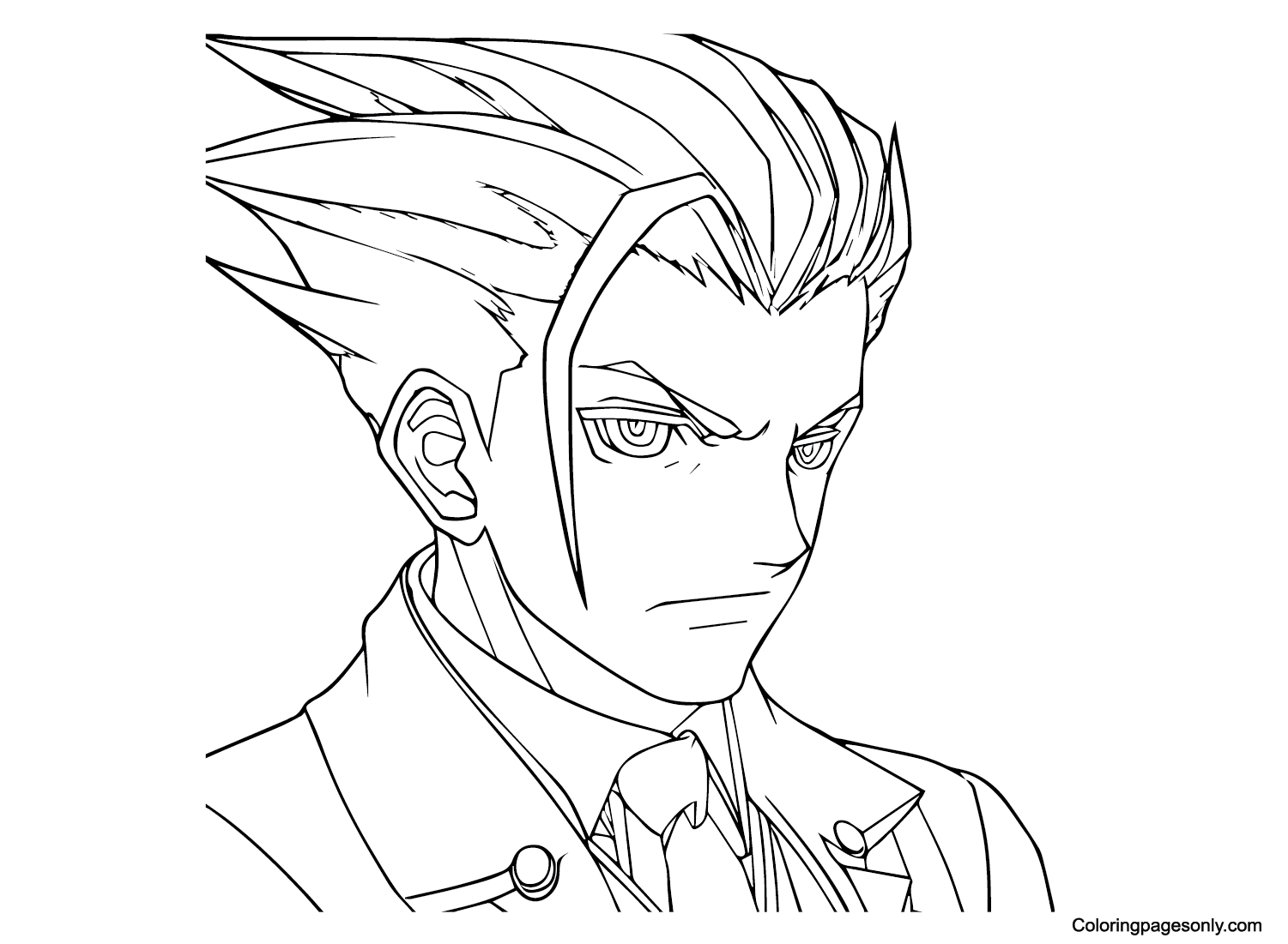Phoenix Wright Ace Attorney Coloring Page