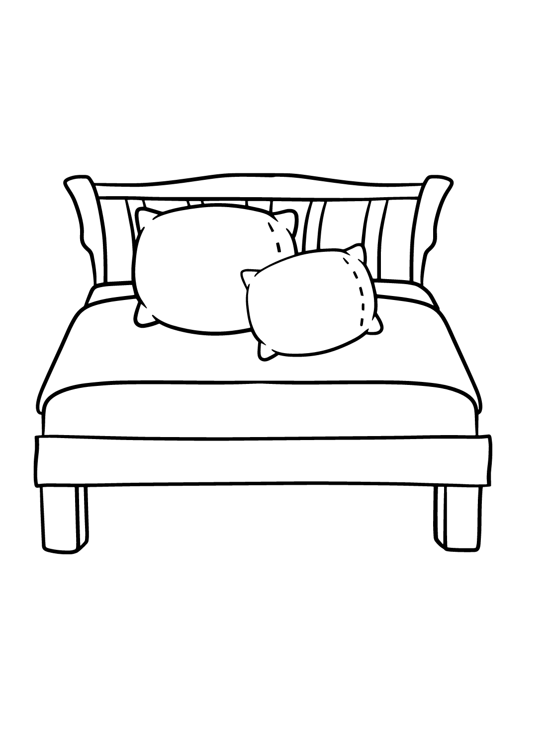 Pictures Bed Coloring Page