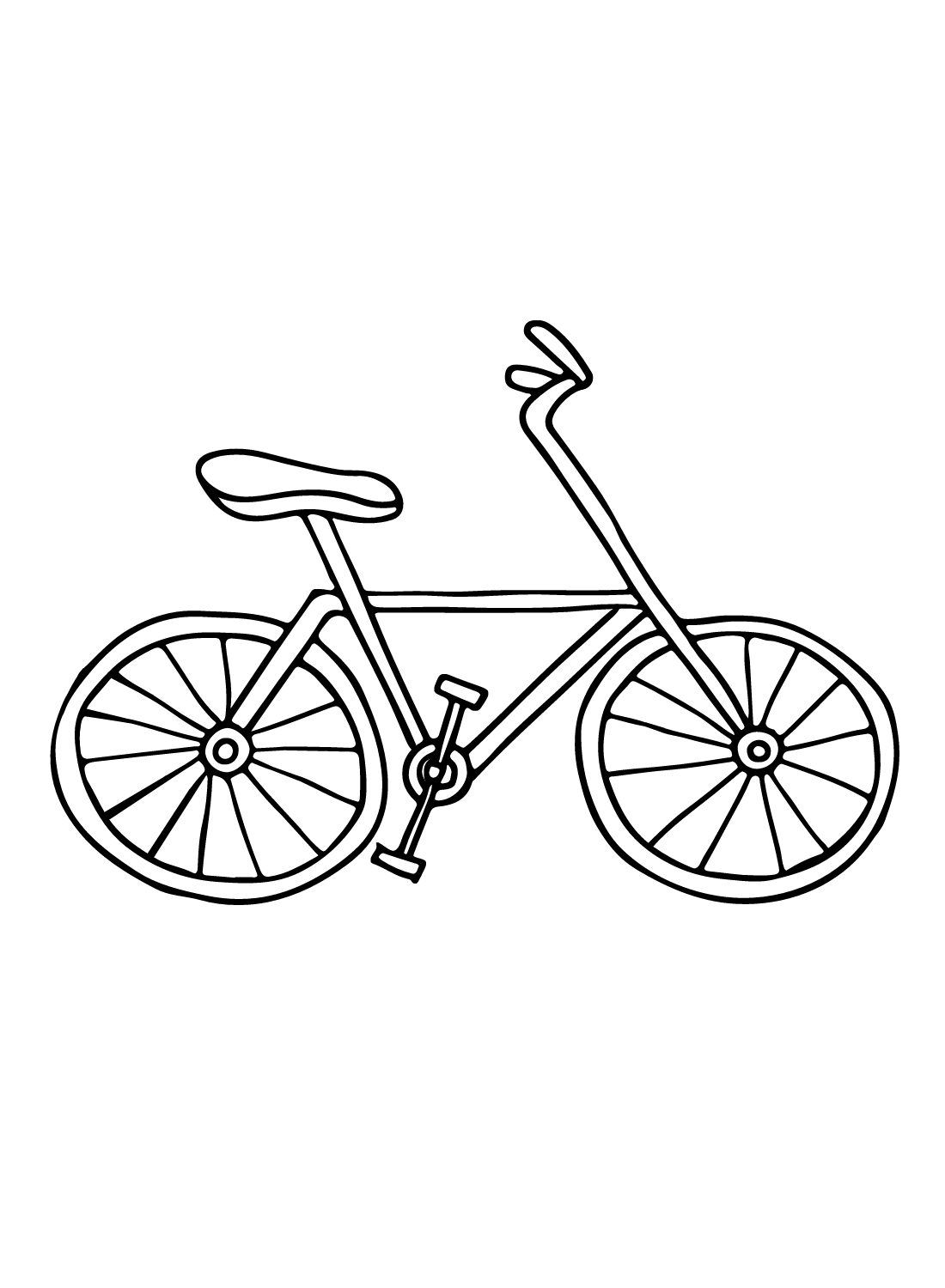 Pictures Bicycle Coloring Page