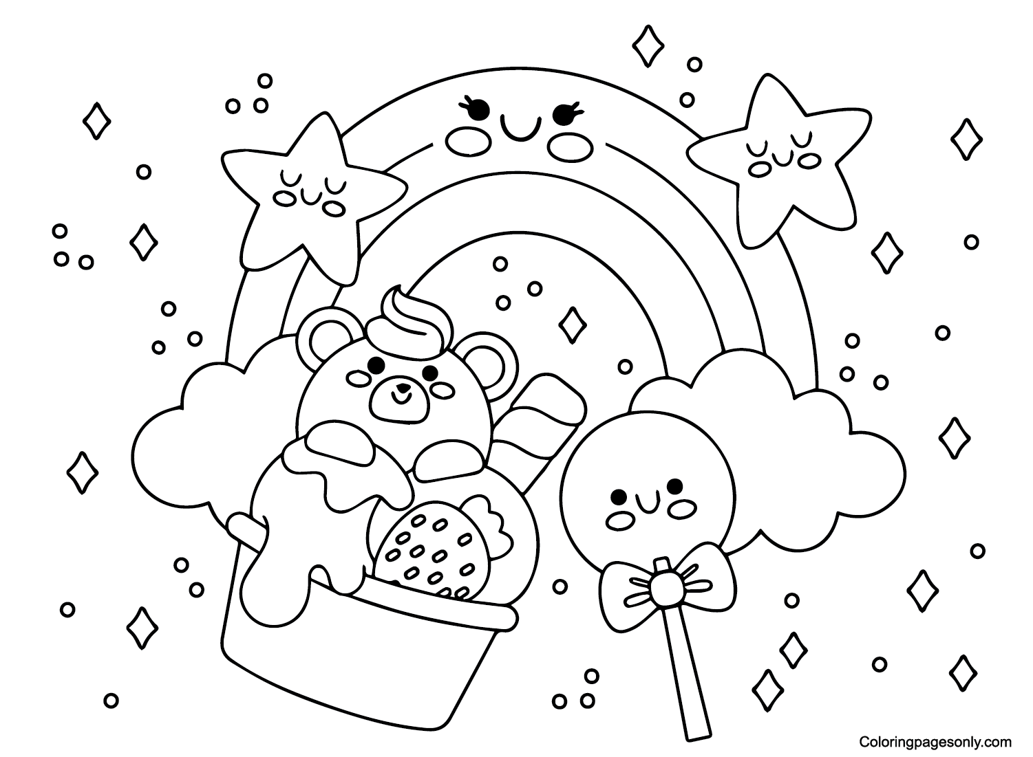 Pictures Candyland Coloring Page