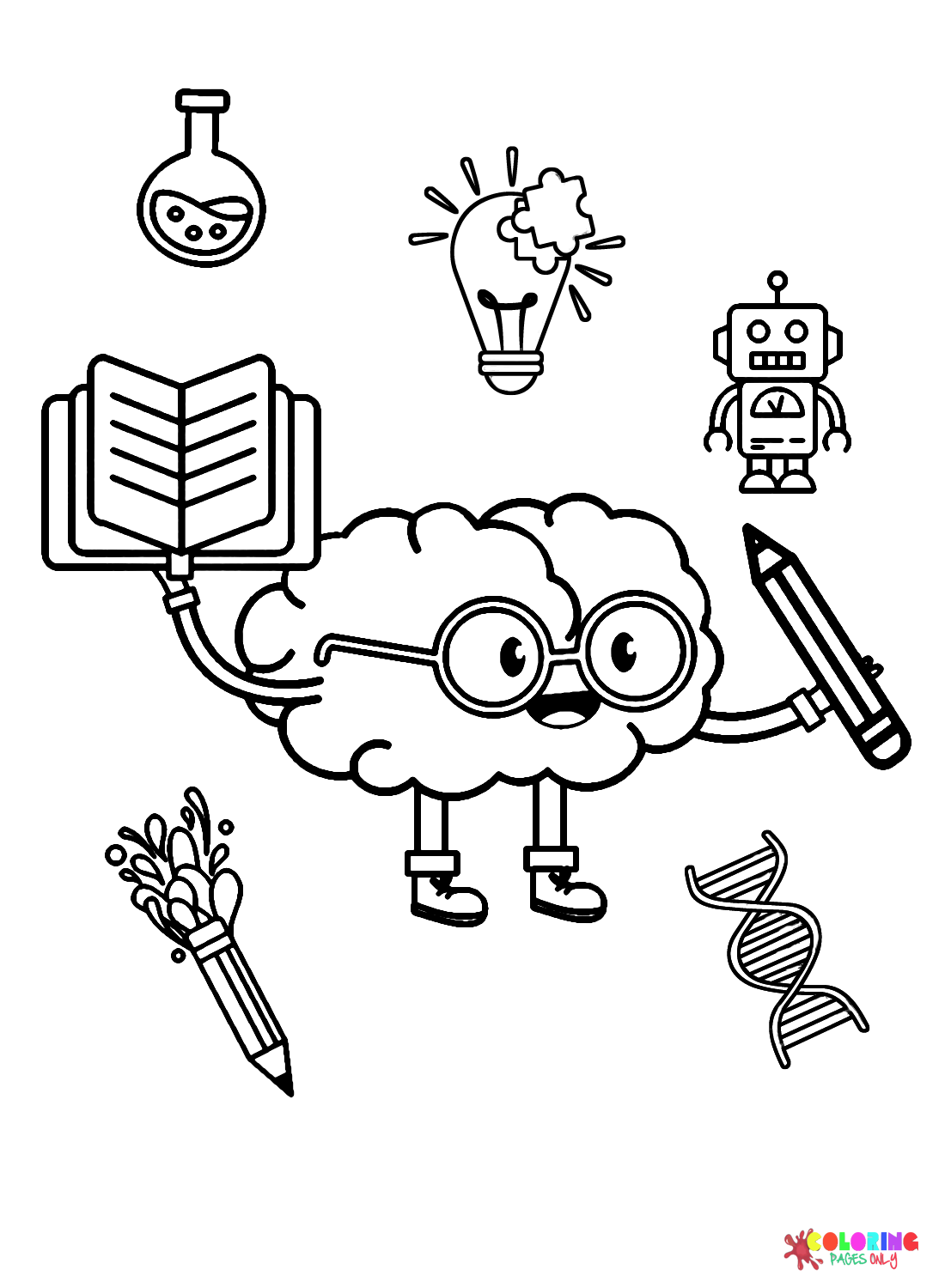 Pictures Intellectual Free Coloring Page