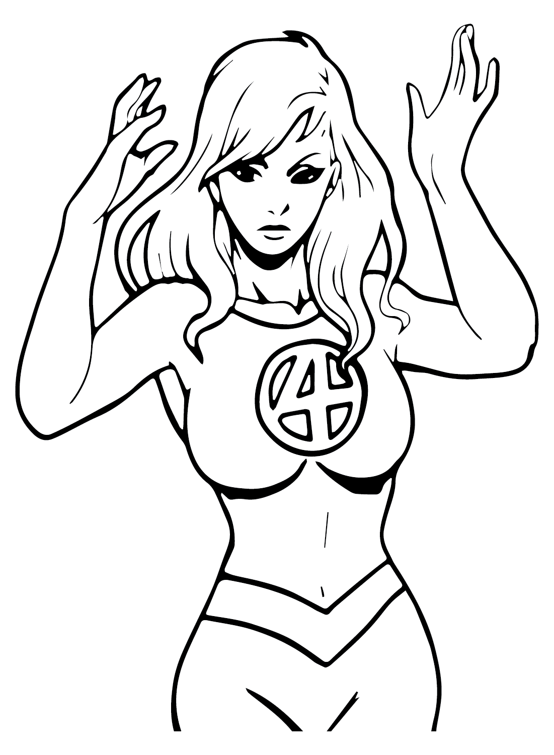 Pictures Invisible Woman Coloring Page