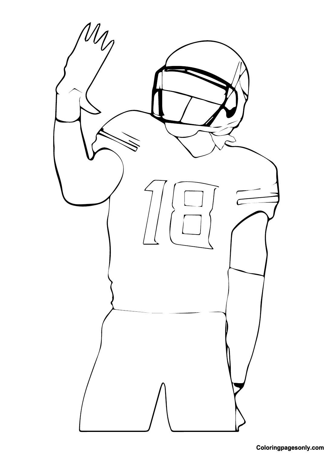 Pictures Justin Jefferson Coloring Pages