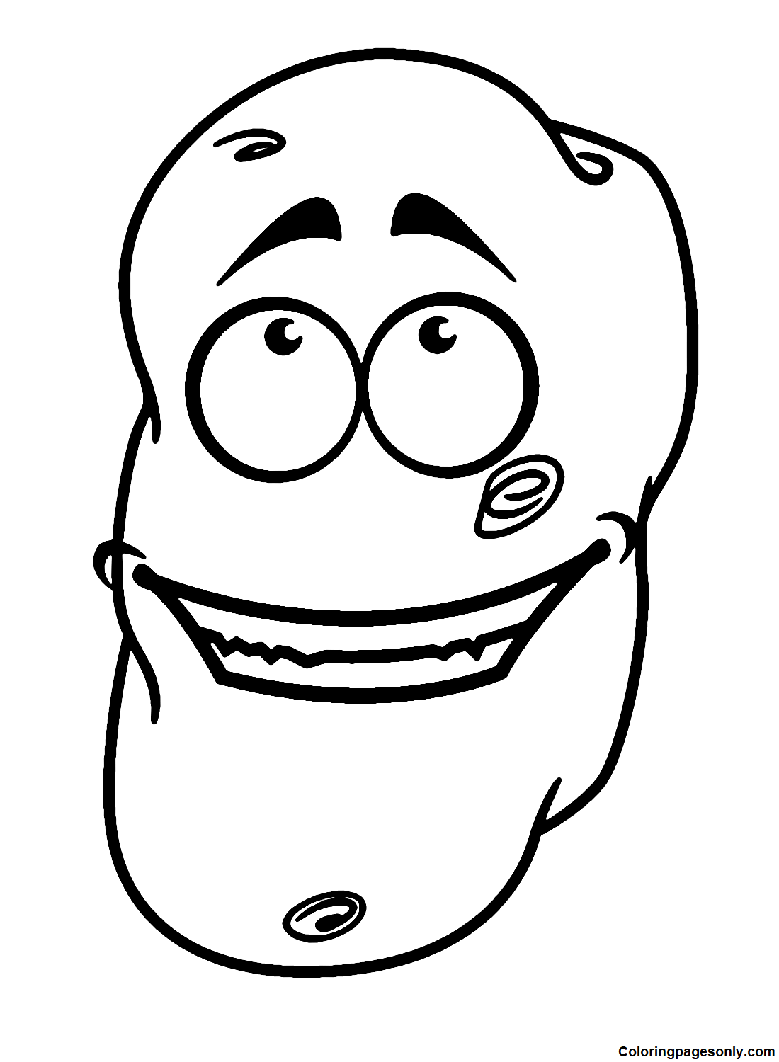 Pictures Potato Cartoon Coloring Page