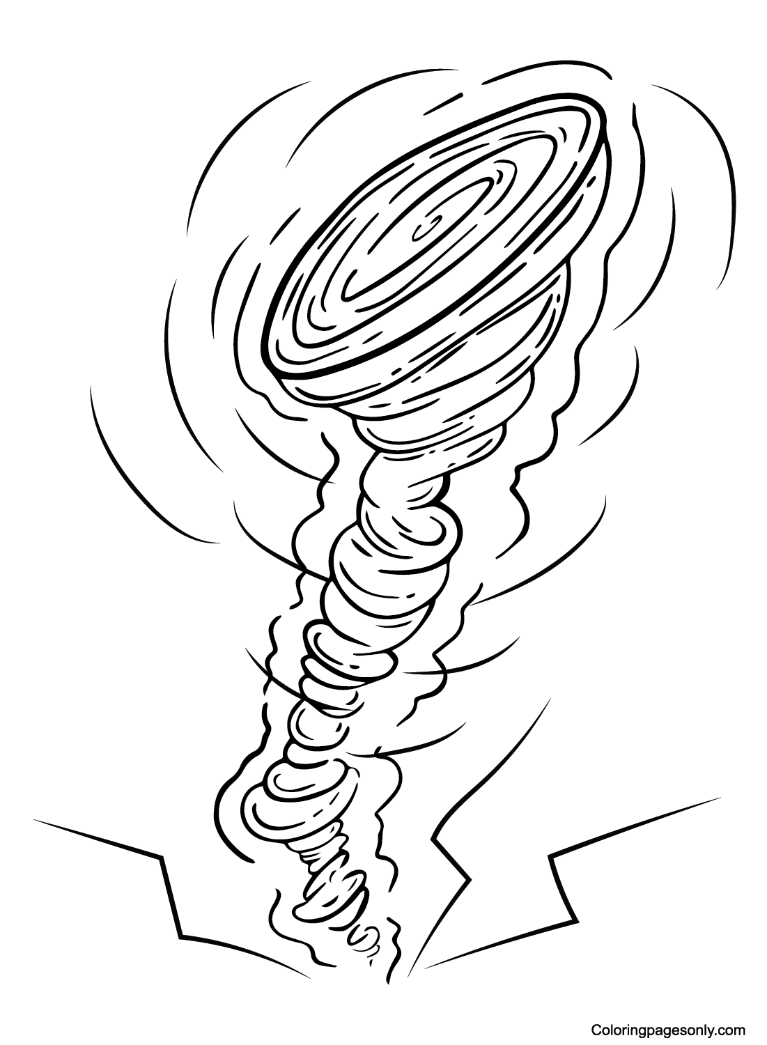 Pictures Tornado Coloring Page