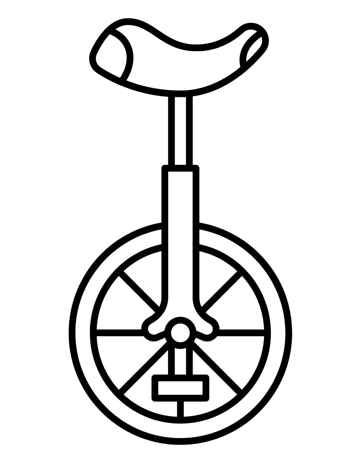 Pictures Unicycle Coloring Page