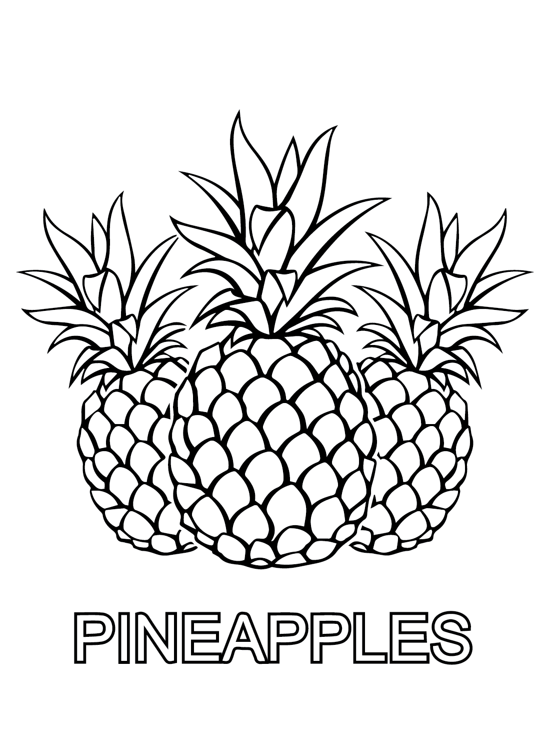 Ananas-Zeichnung aus Ananas