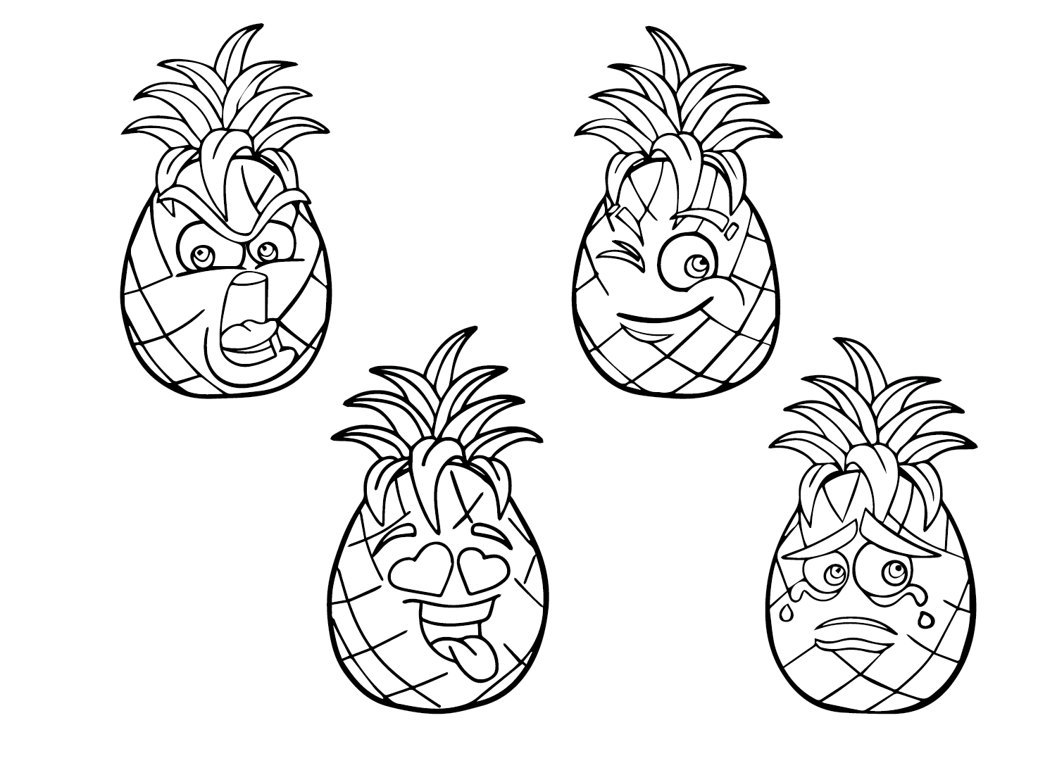 Ananas-Cartoon-Figur aus Pineapples
