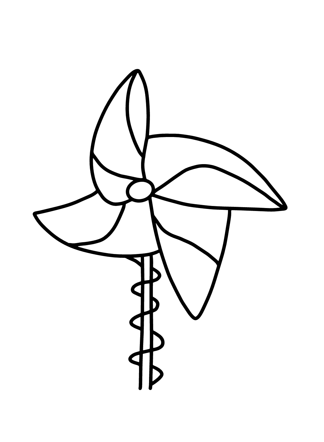Pinwheel Pictures Coloring Page