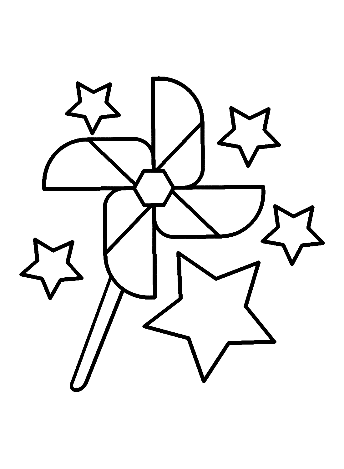 Windrad mit Stern von Pinwheel