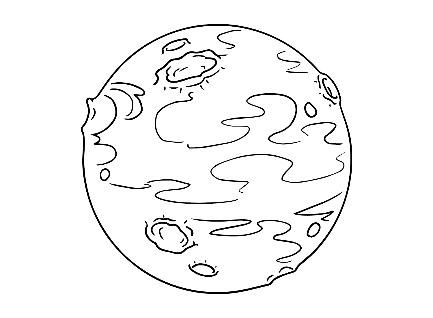 planet mars drawing coloring