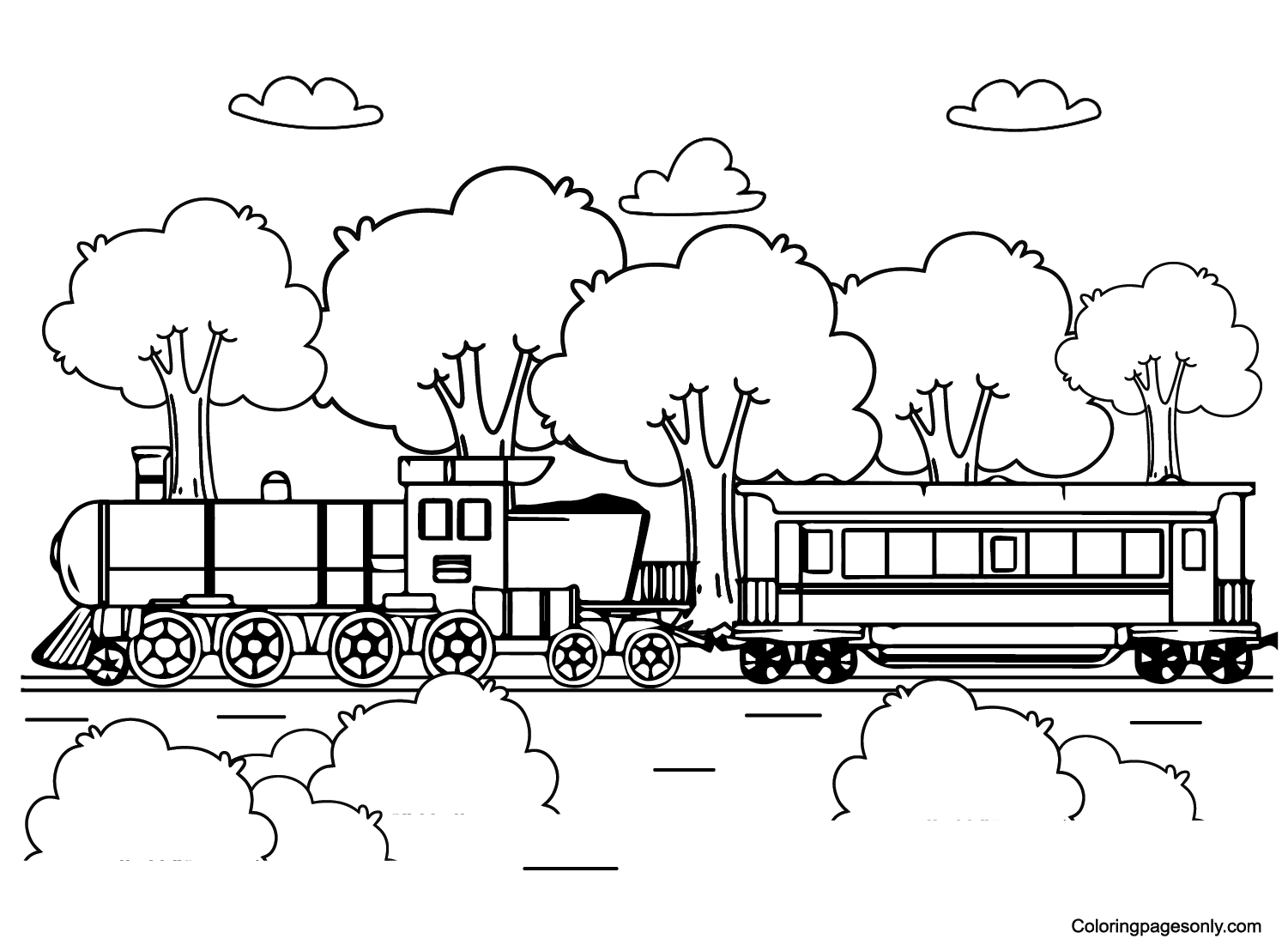 Polar Express for Kids Coloring Page