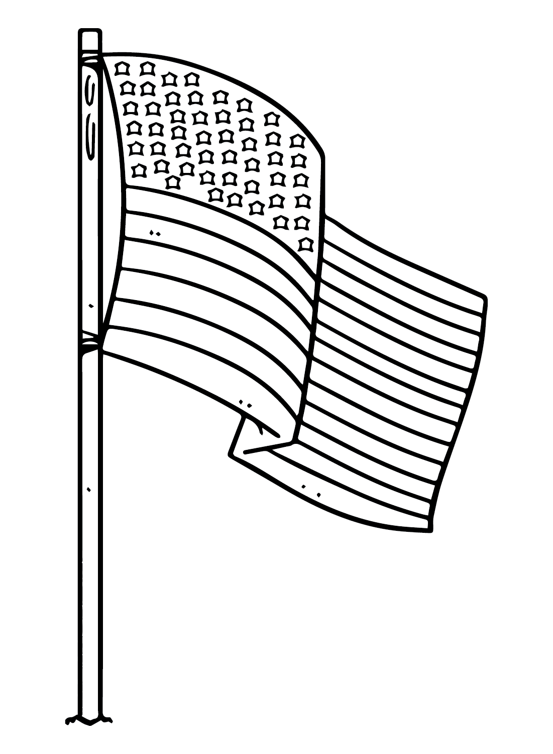 Print American Flag Coloring Page