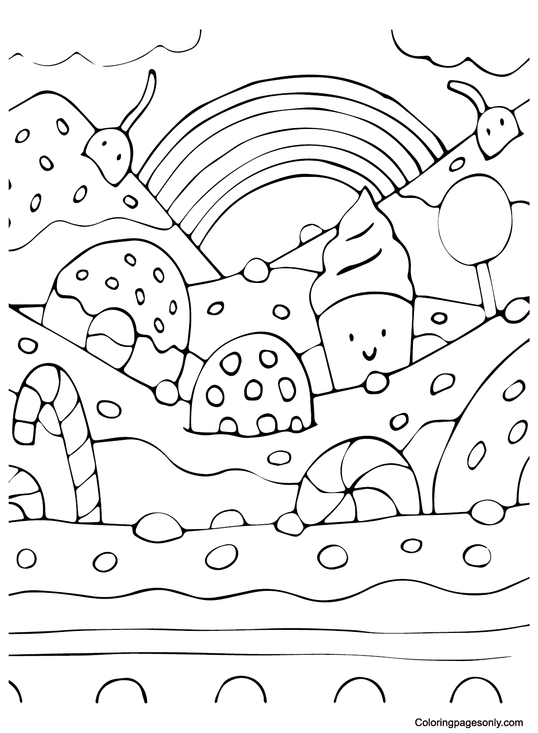 Print Candyland Coloring Page