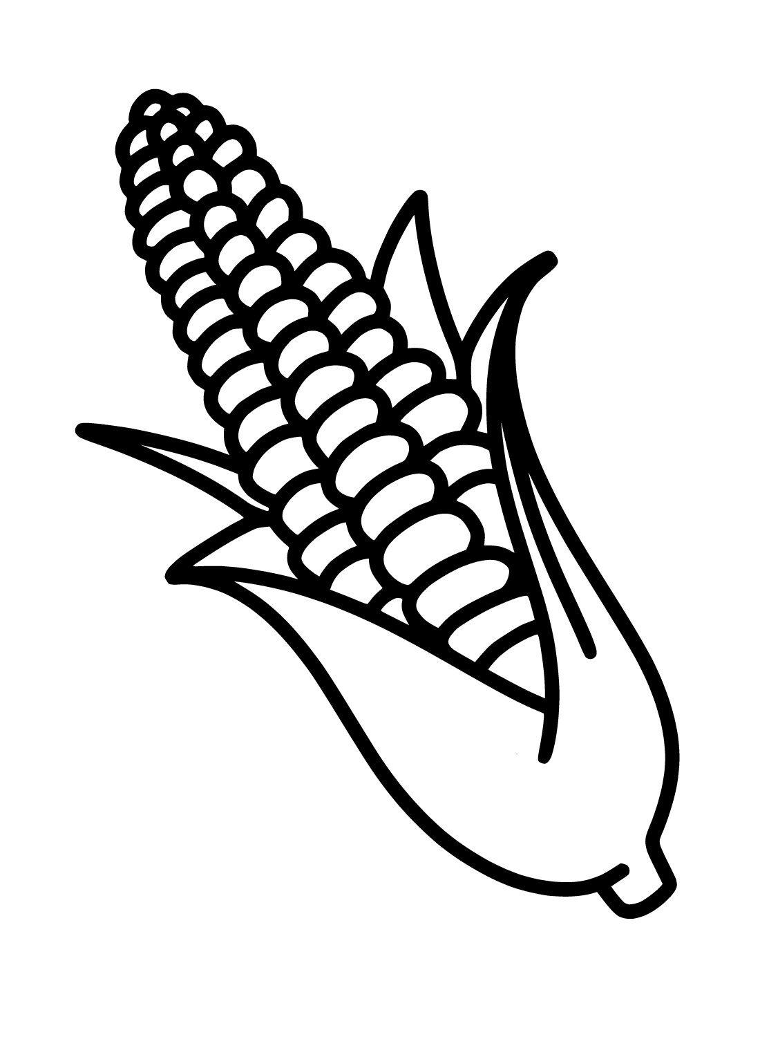 Print Corn Coloring Pages