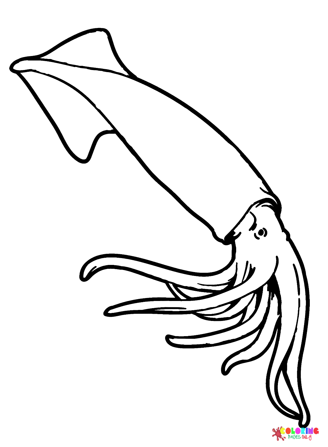 Print Cuttlefish Coloring Page