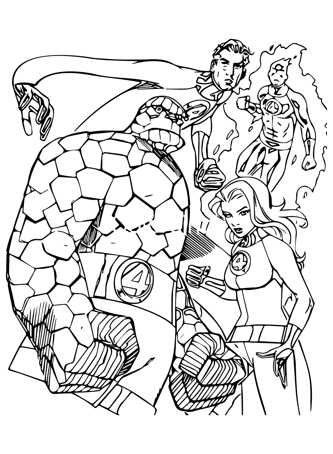 Print Invisible Woman Coloring Page