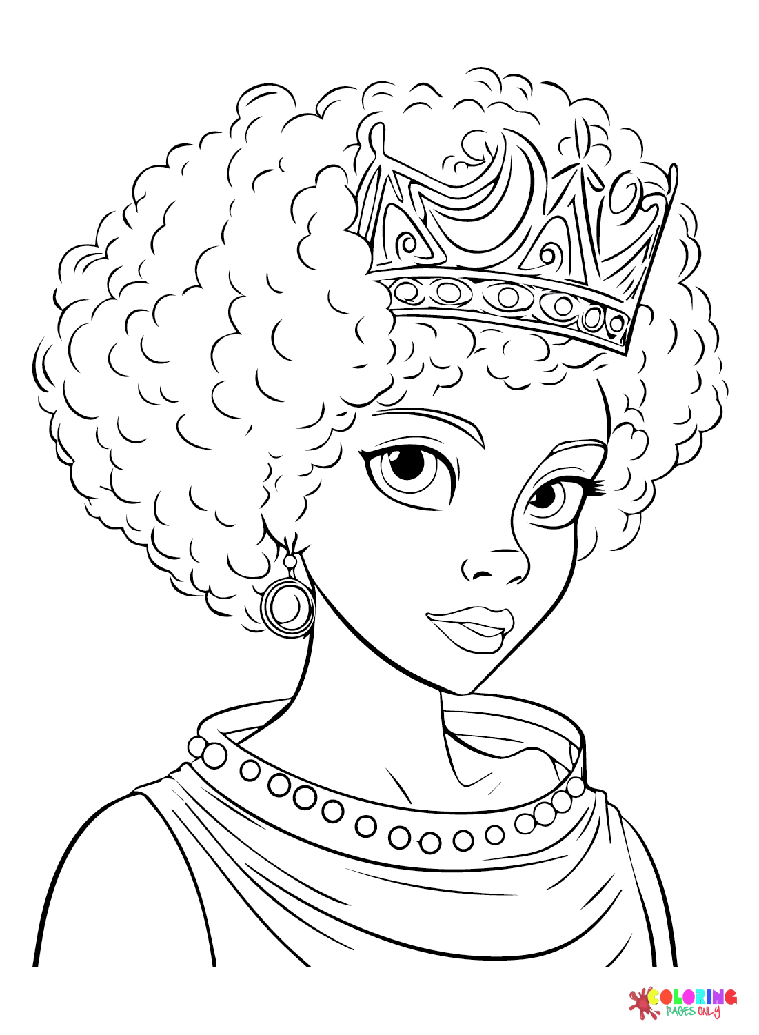 Print Queen Coloring Page