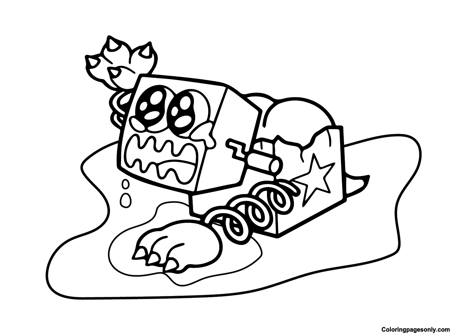 Playtime Boxy Boo Coloring Page - Free Printable Coloring Pages for Kids