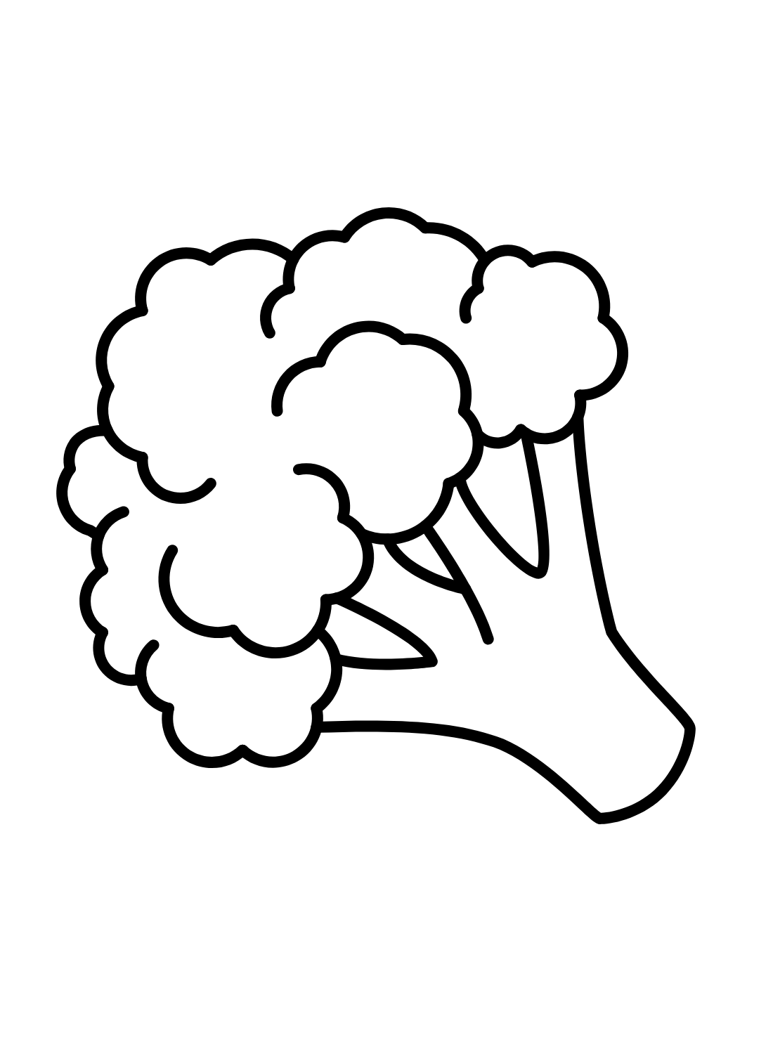 Printable Broccoli Coloring Pages