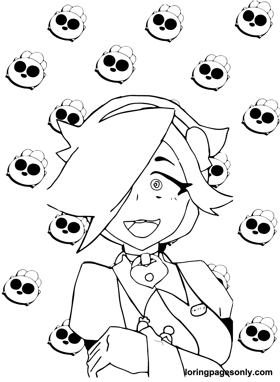 Printable Colette Brawl Stars Coloring Page