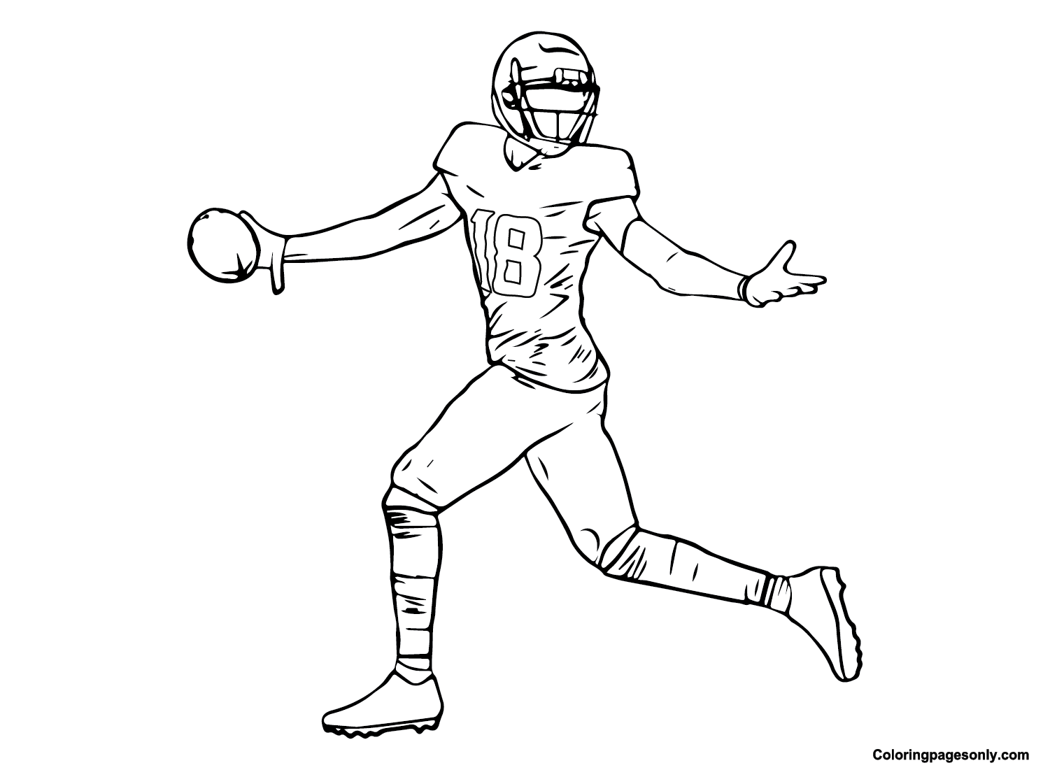 Printable Justin Jefferson Coloring Pages