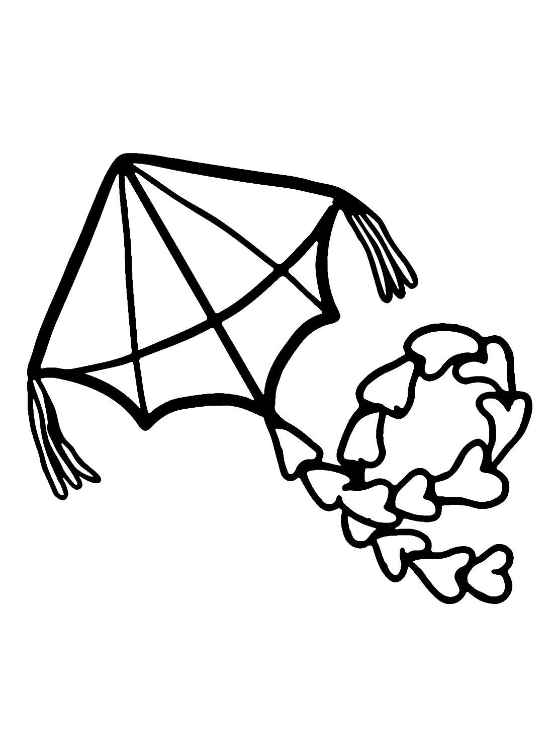 Printable Kite Images Coloring Page