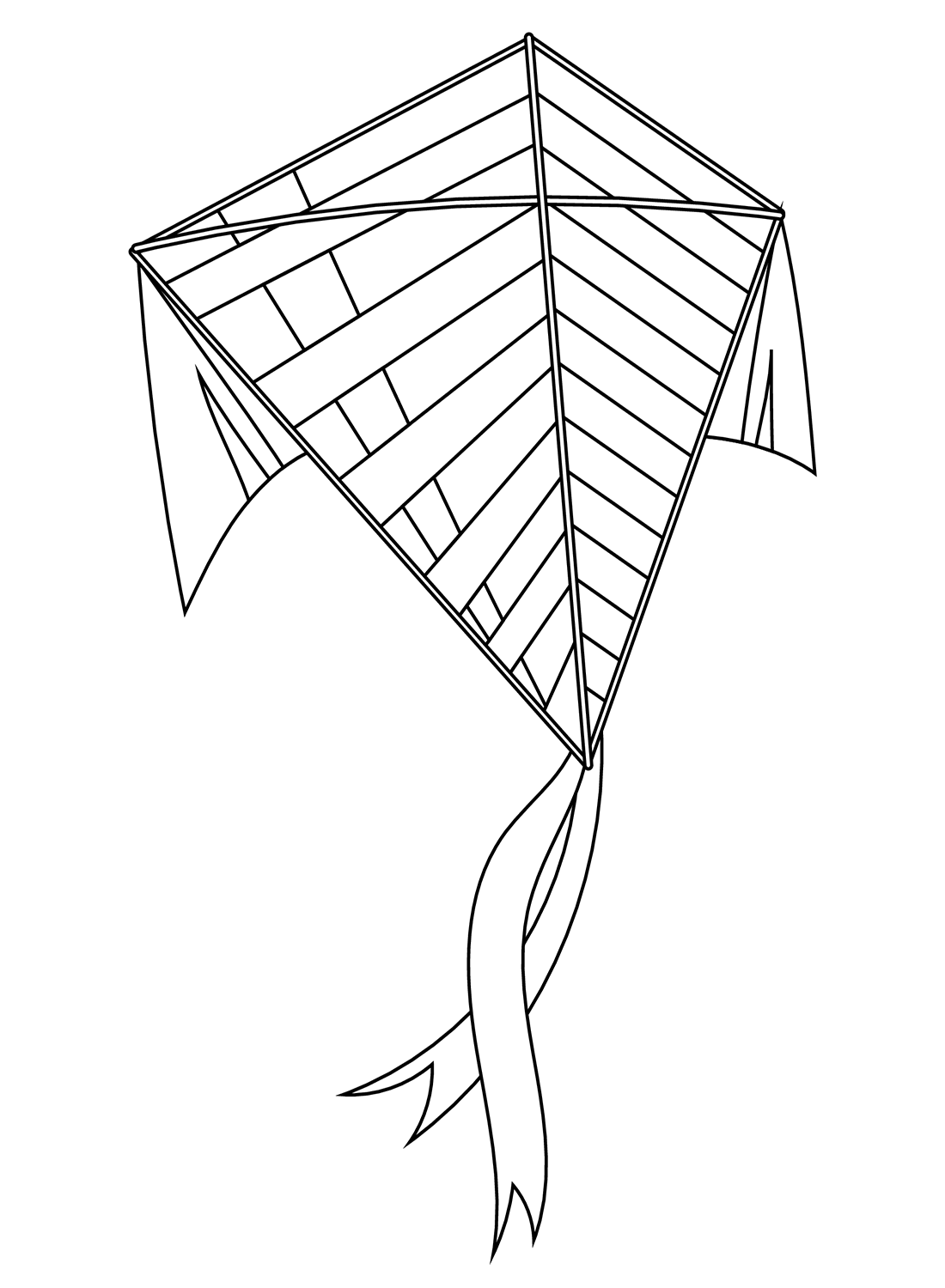 Printable Kite Pictures Coloring Page