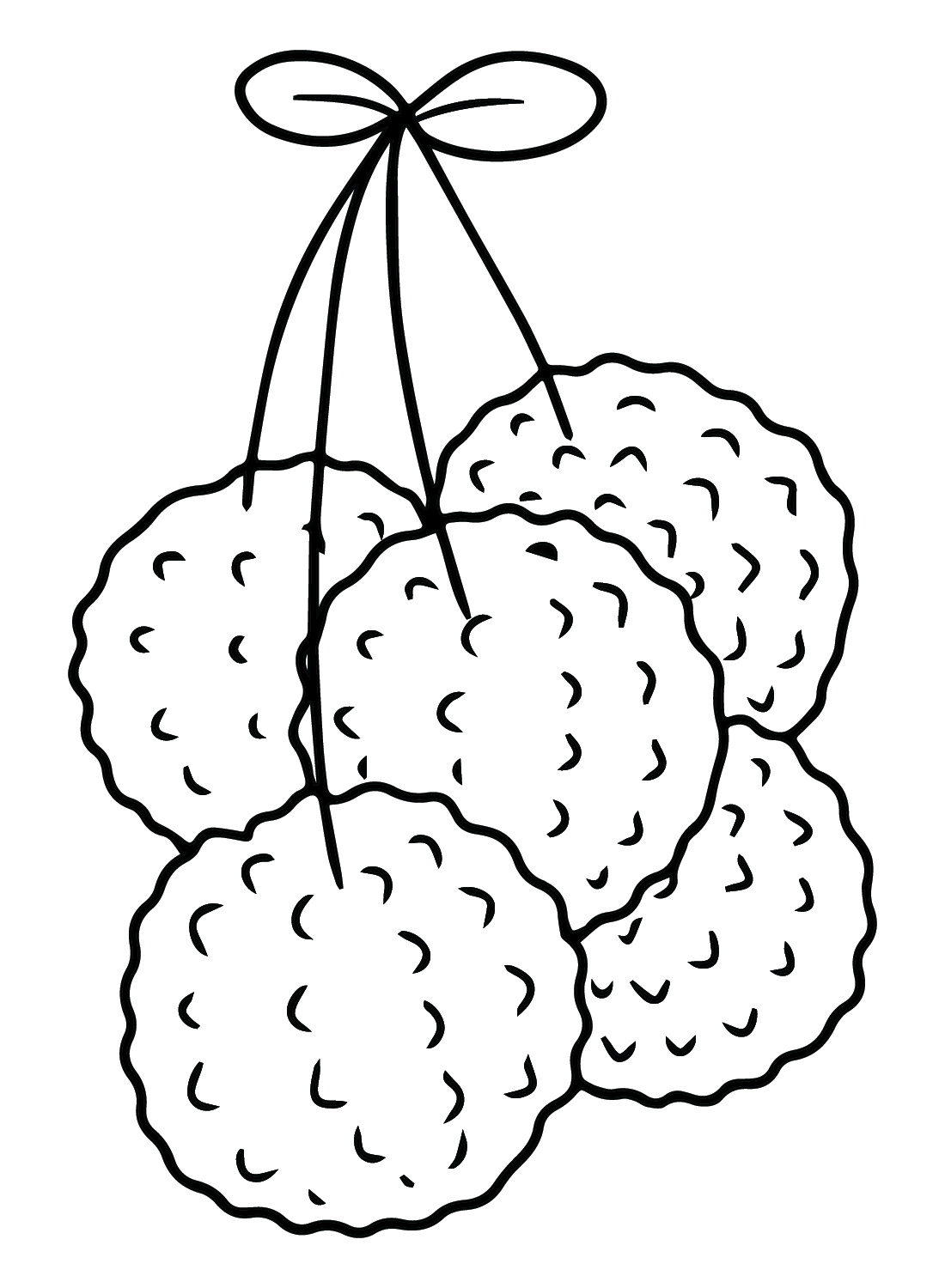 Printable Lychee Coloring Page