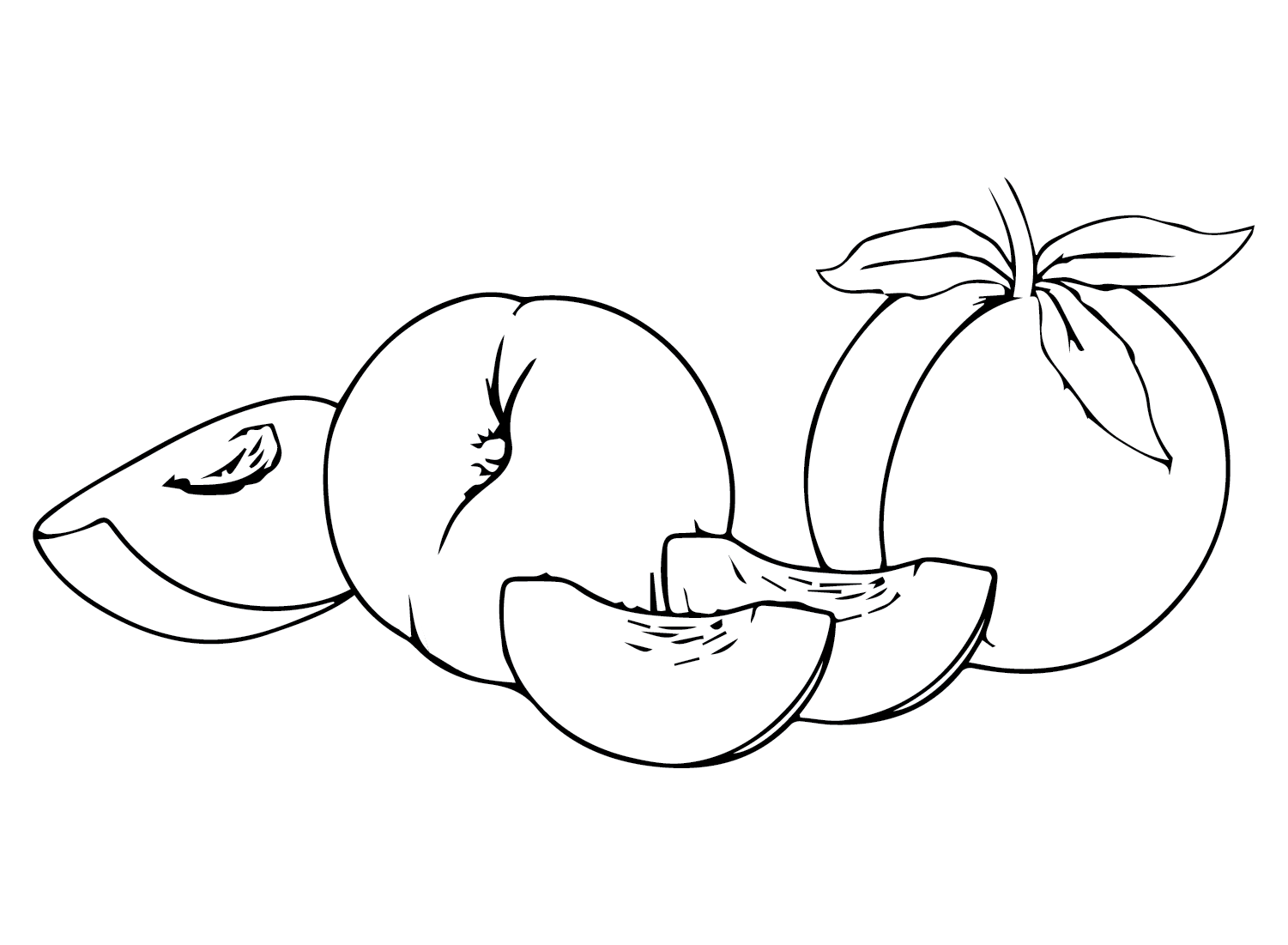 Printable Peaches Coloring Pages