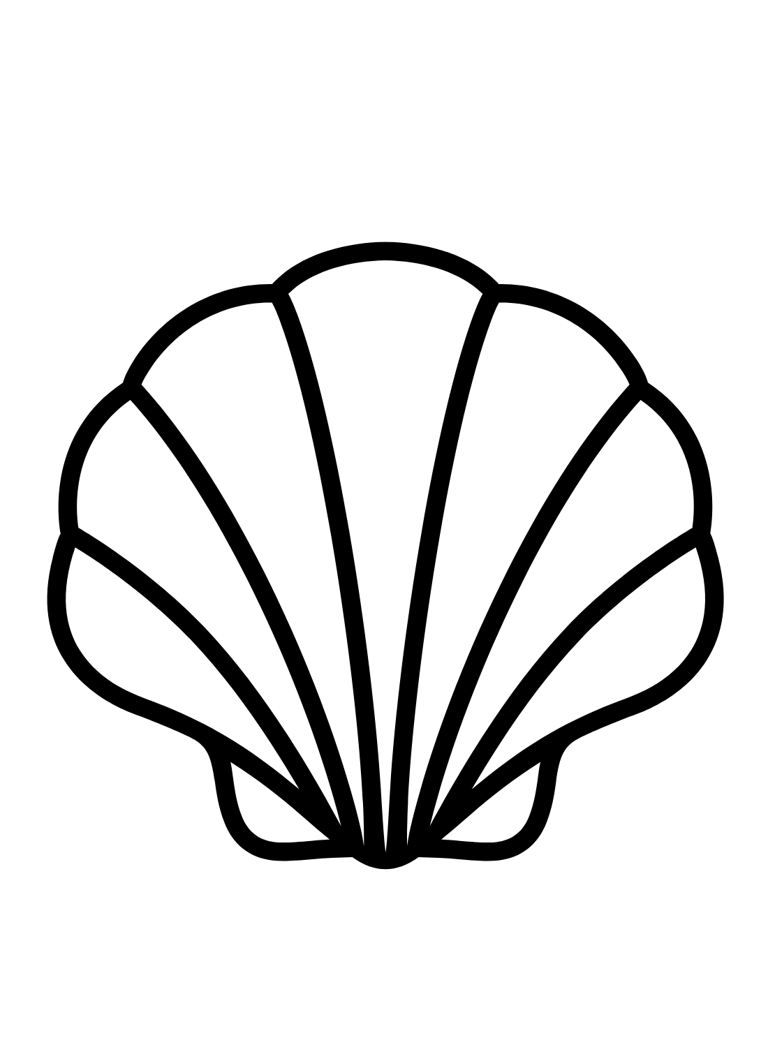 Printable Scallop Coloring Page