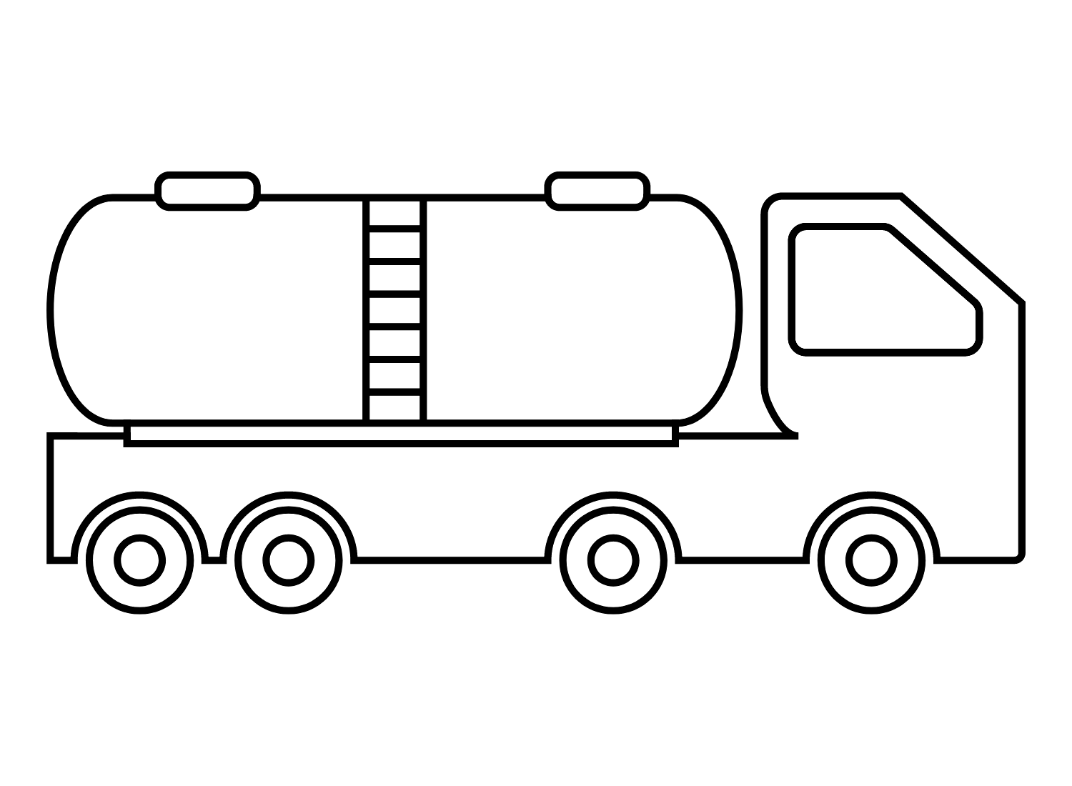 Printable Tanker Truck Coloring Page