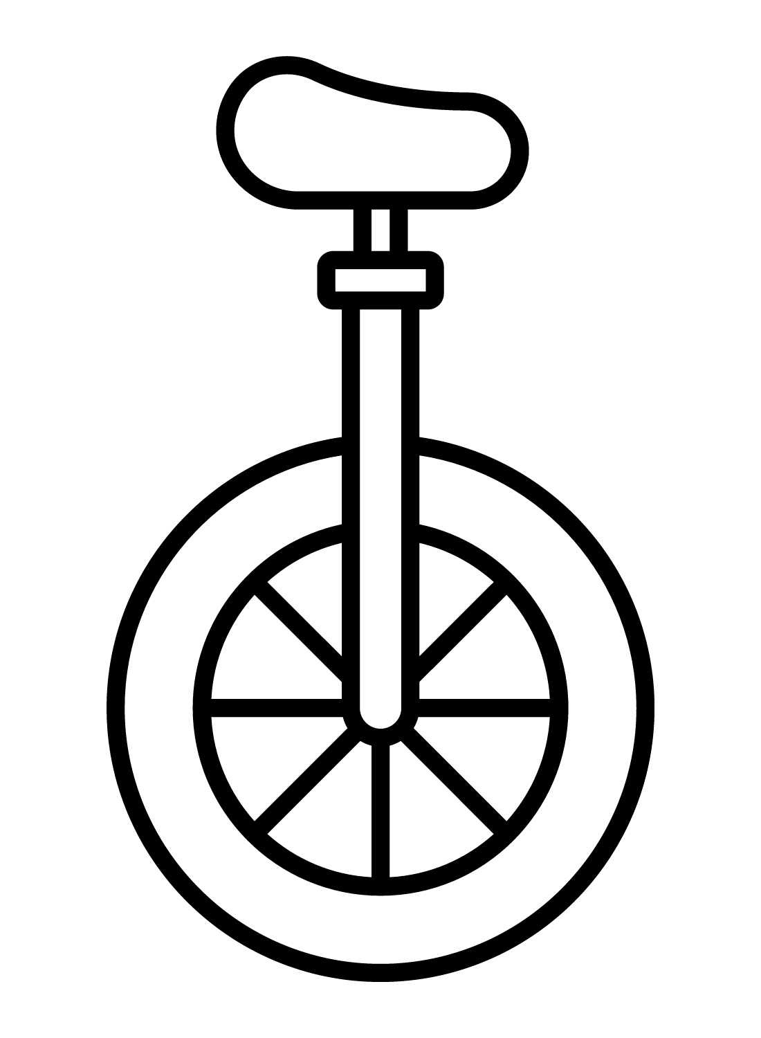 Printable Unicycle Coloring Page