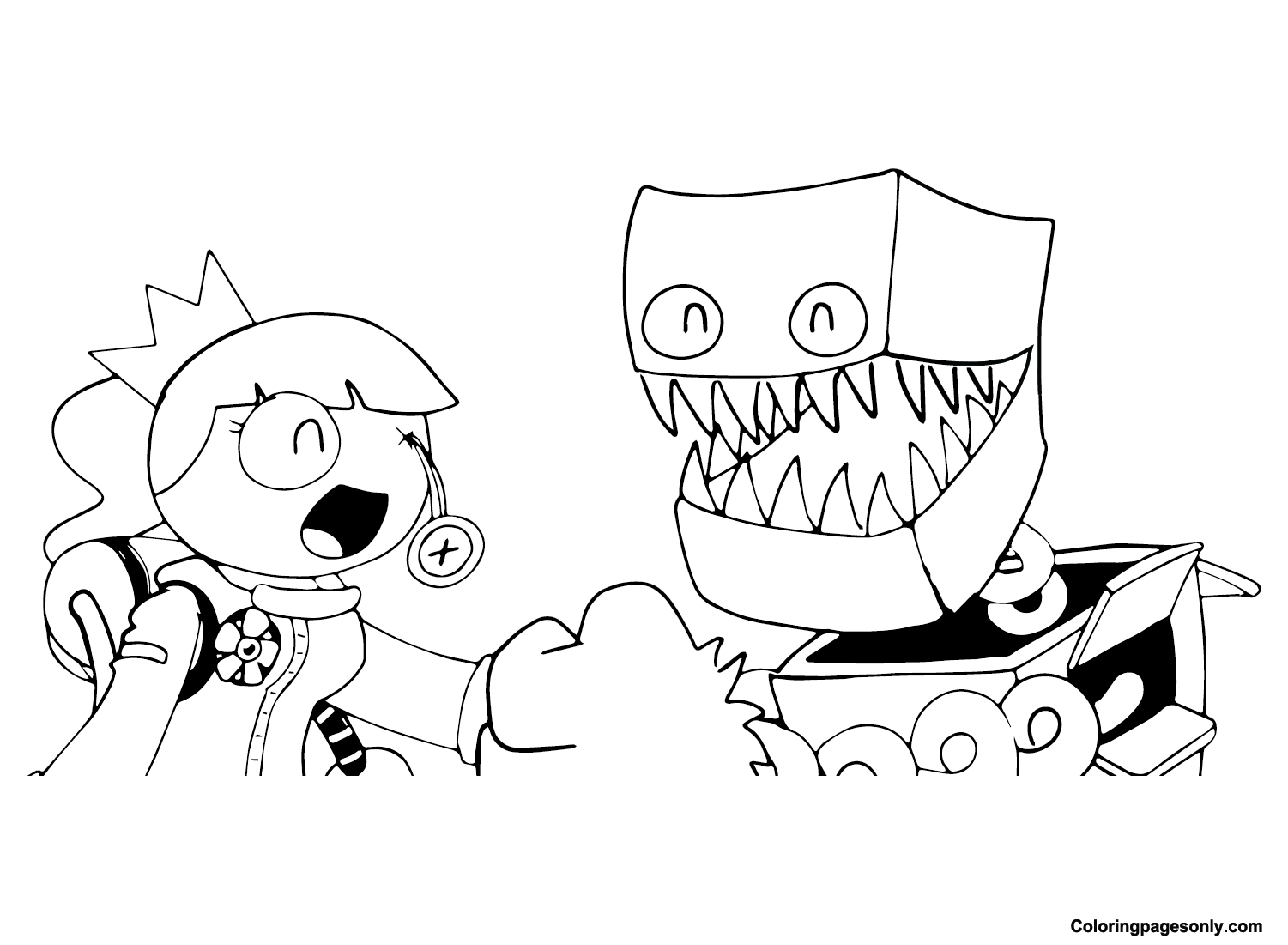 Desenhos para colorir do Project Playtime Boxy Boo - Desenhos para colorir  gratuitos para impressão