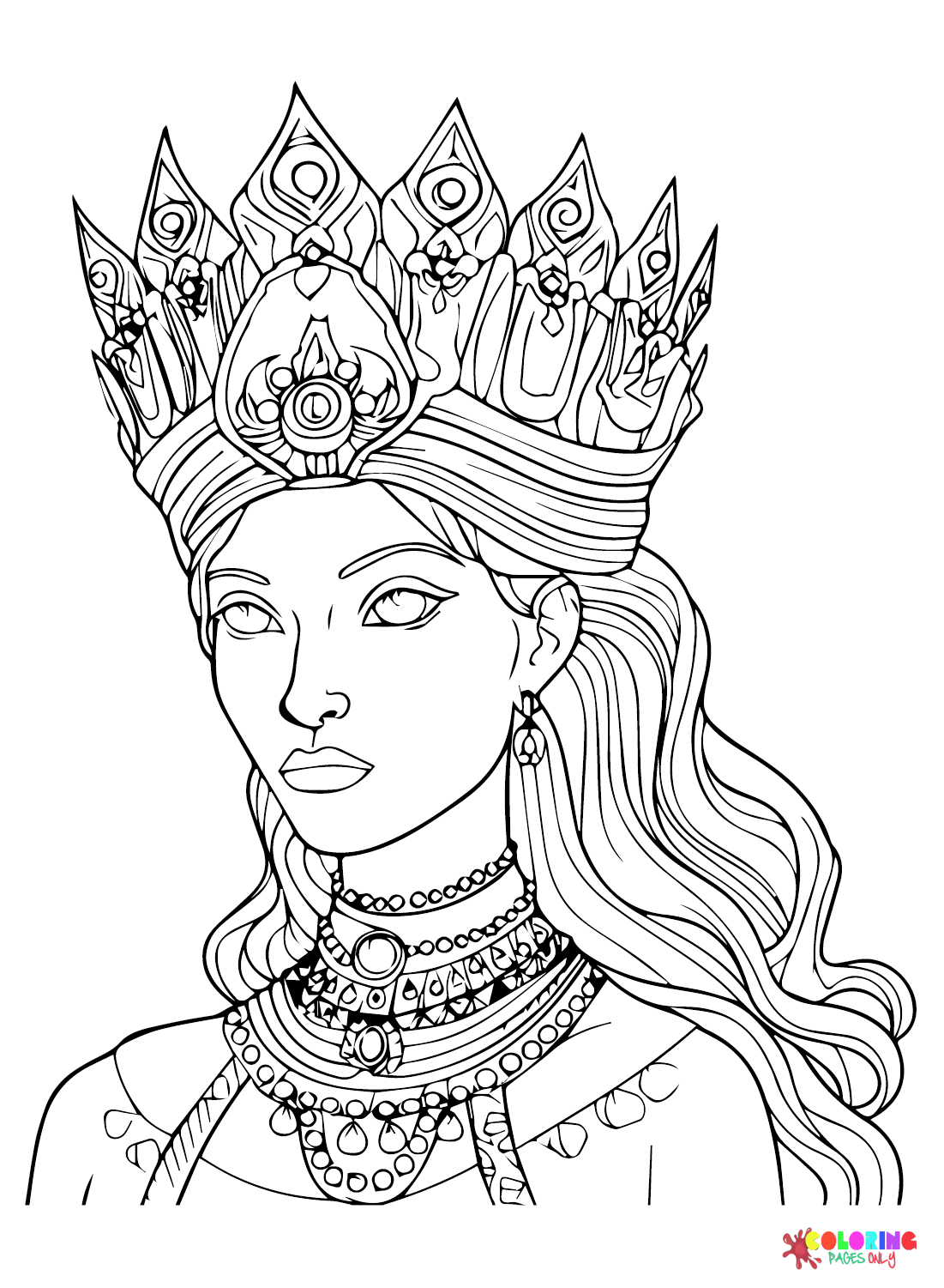 Queen color Sheets Coloring Page