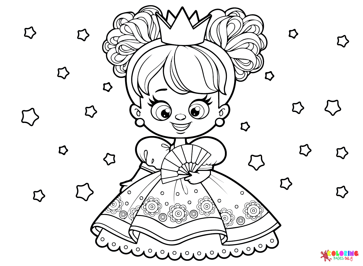Queen for Kids Coloring Page